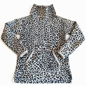 Crewcuts Funnel Fleece Sweater Cheetah S